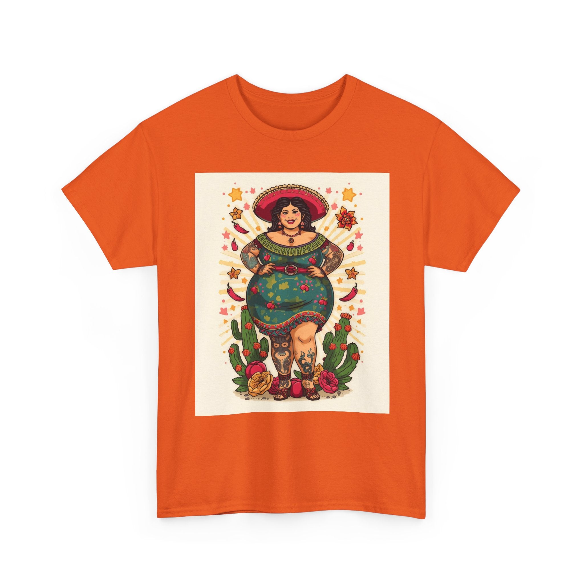 Latina Curandera Art Tee — Vintage Mexican Folk Medicine Woman Graphic T-Shirt