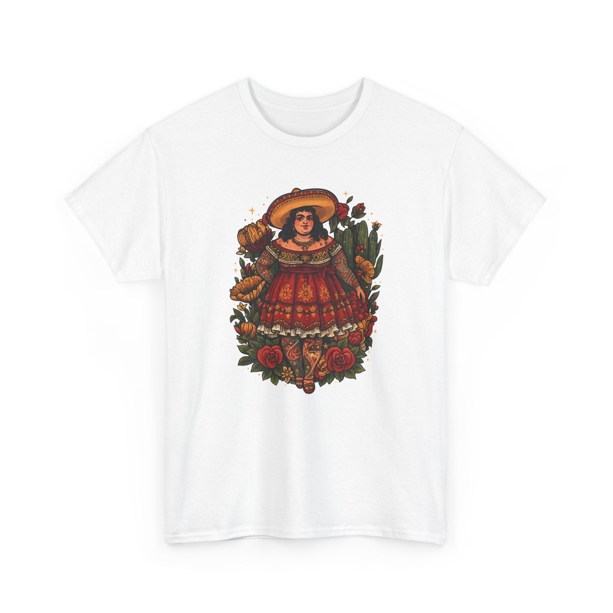 Doll-Inspired Floral Folk Art Tee