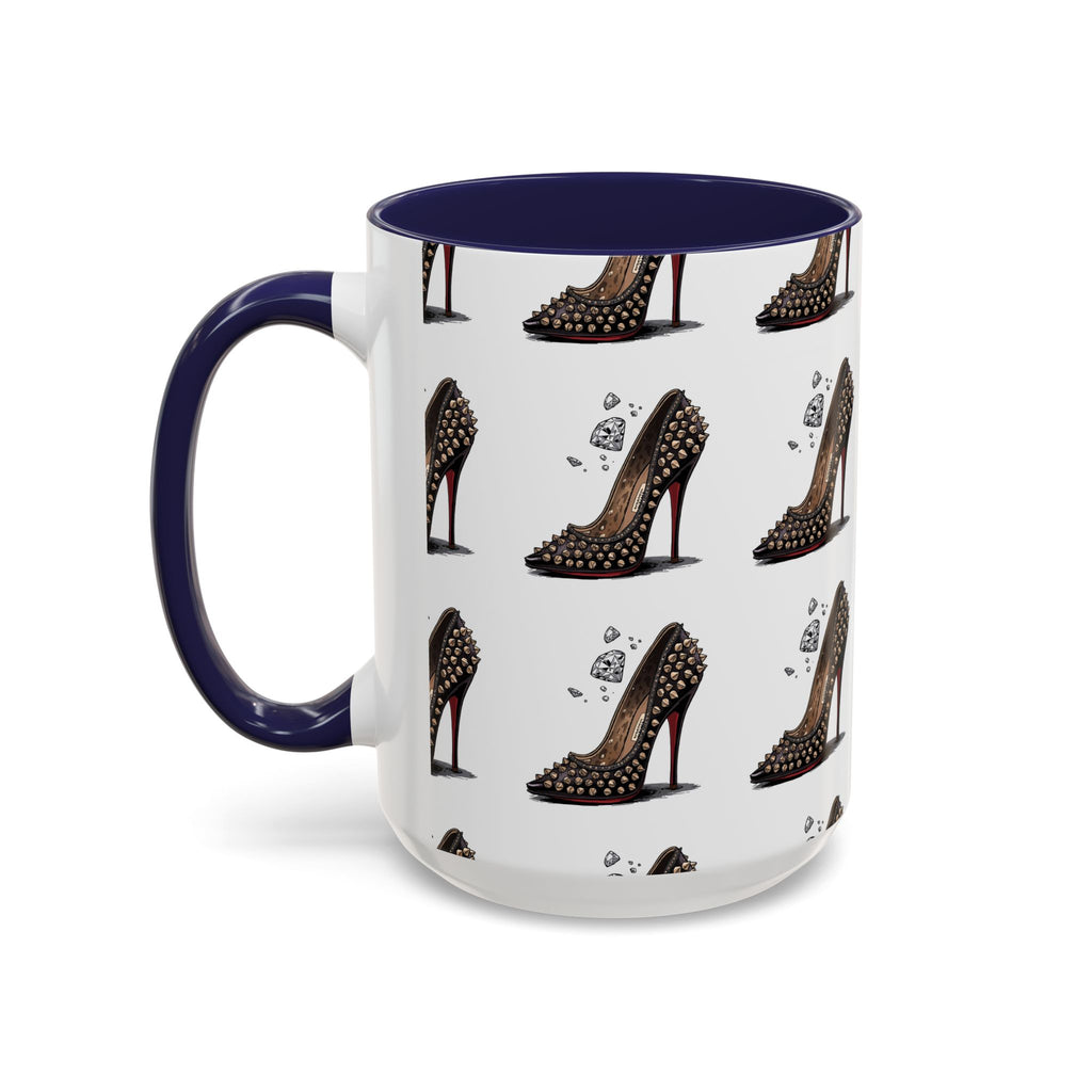 High Heel Pattern Accent Coffee Mug – Fashionista Stiletto Coffee Cup (11/15oz)