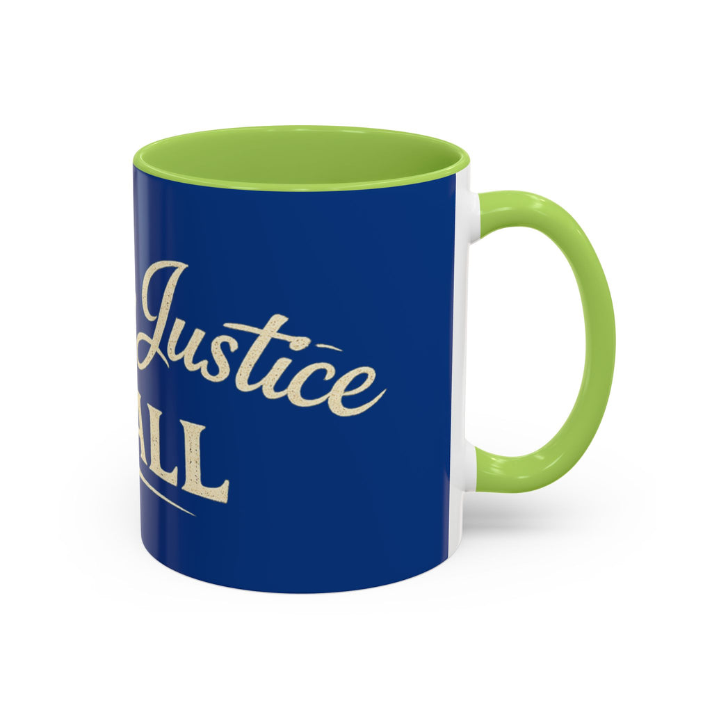 Liberty & Justice For All Accent Coffee Mug — Patriotic 11/15oz Tea Cup