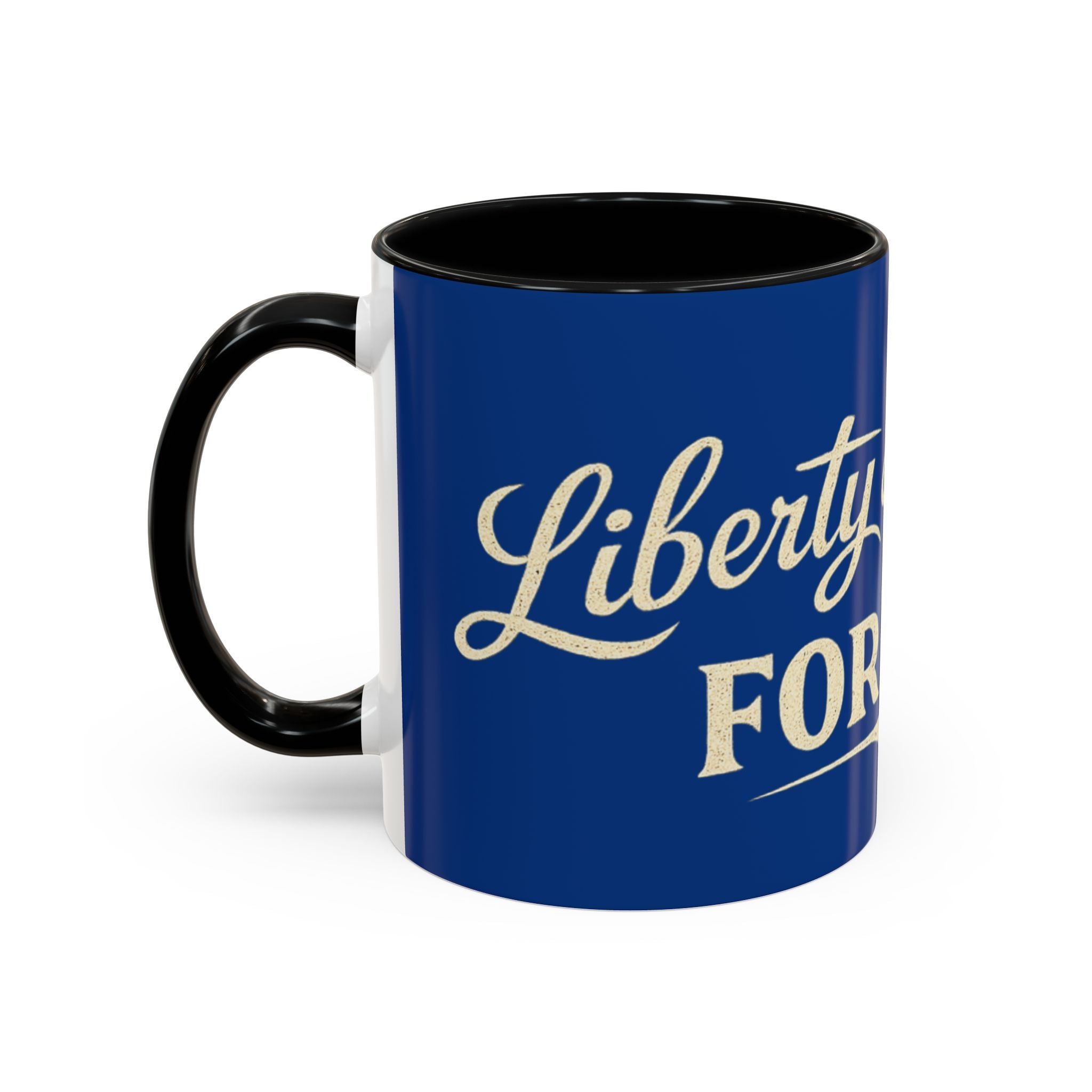 Liberty & Justice For All Accent Coffee Mug — Patriotic 11/15oz Tea Cup