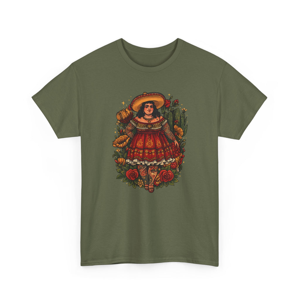 Doll-Inspired Floral Folk Art Tee