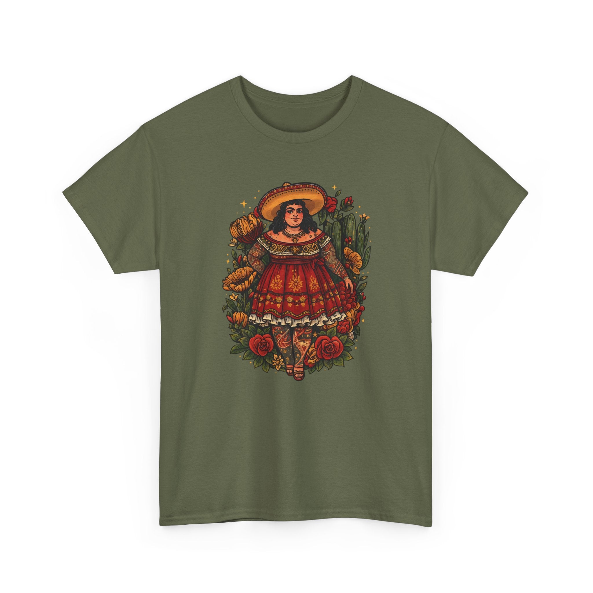 Doll-Inspired Floral Folk Art Tee