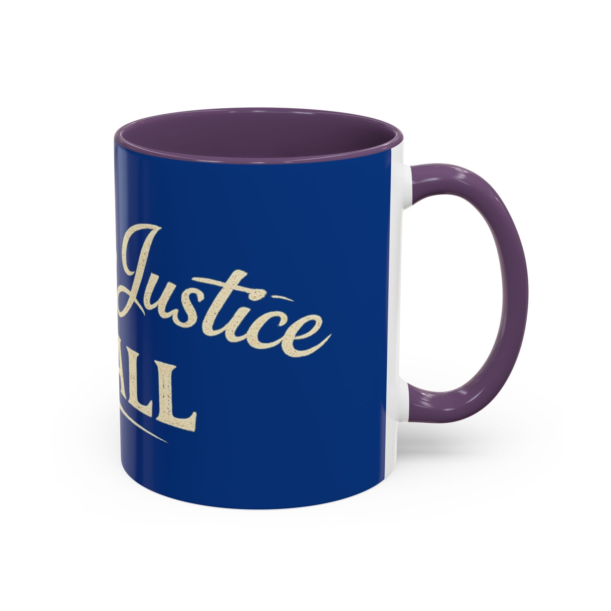 Liberty & Justice For All Accent Coffee Mug — Patriotic 11/15oz Tea Cup