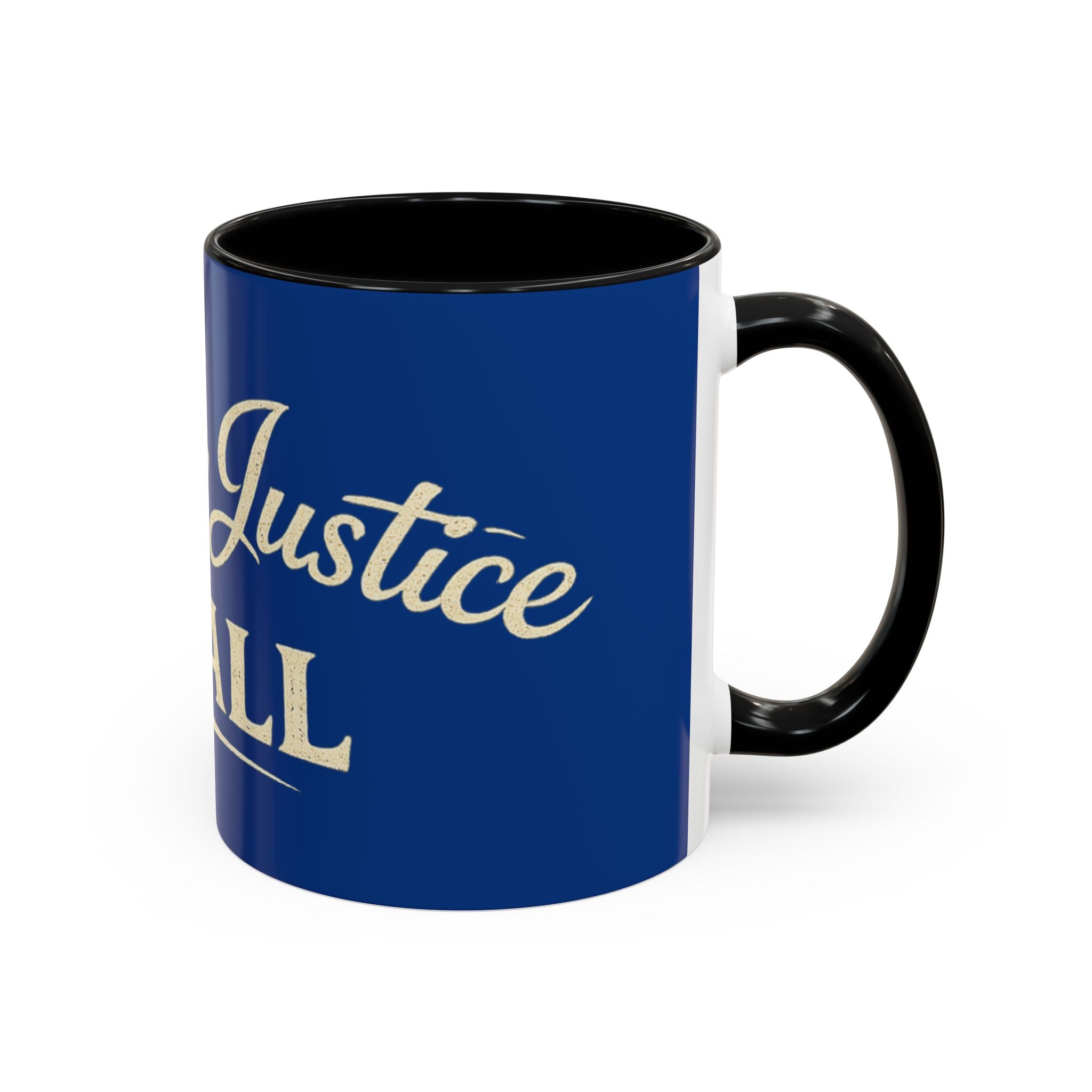 Liberty & Justice For All Accent Coffee Mug — Patriotic 11/15oz Tea Cup