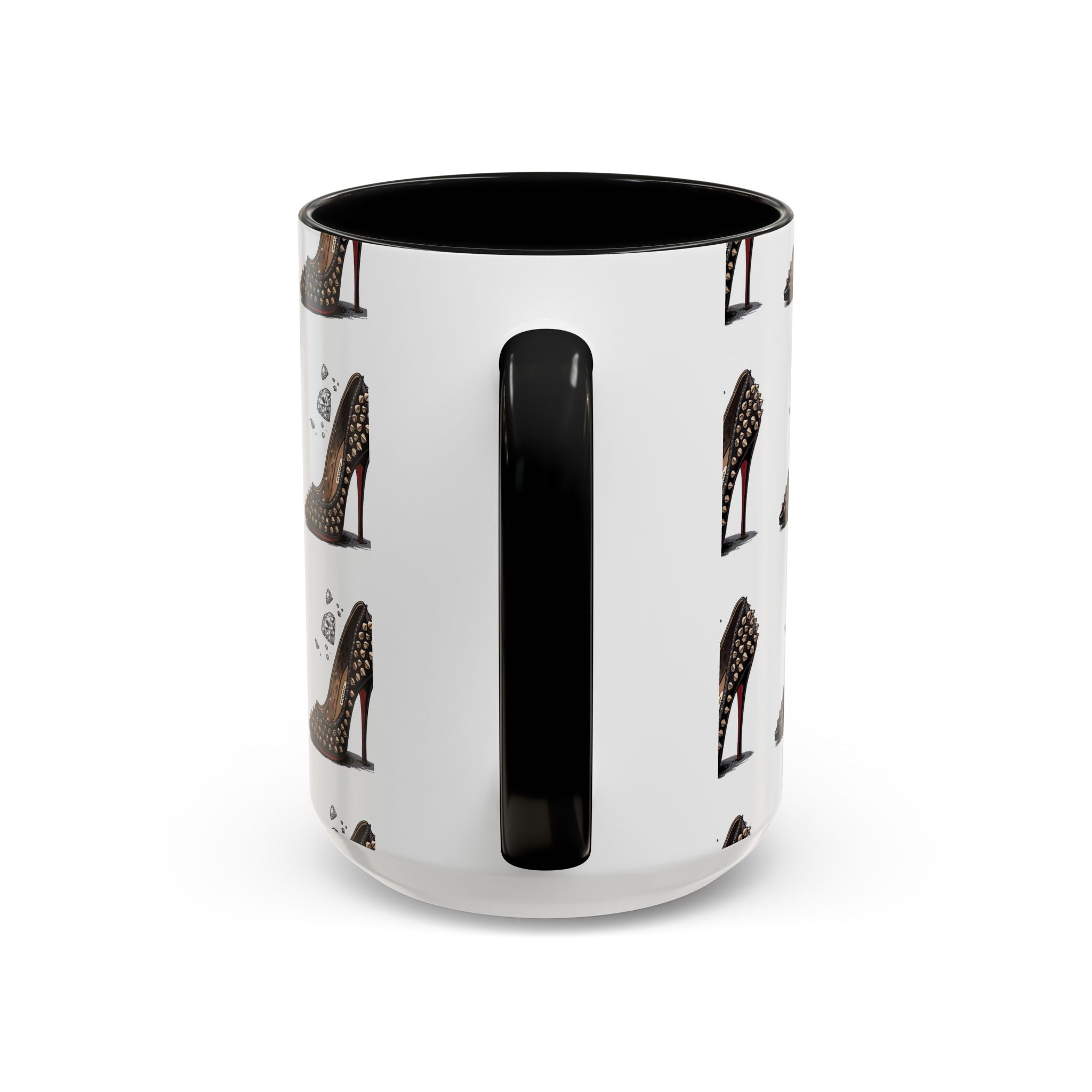 High Heel Pattern Accent Coffee Mug – Fashionista Stiletto Coffee Cup (11/15oz)