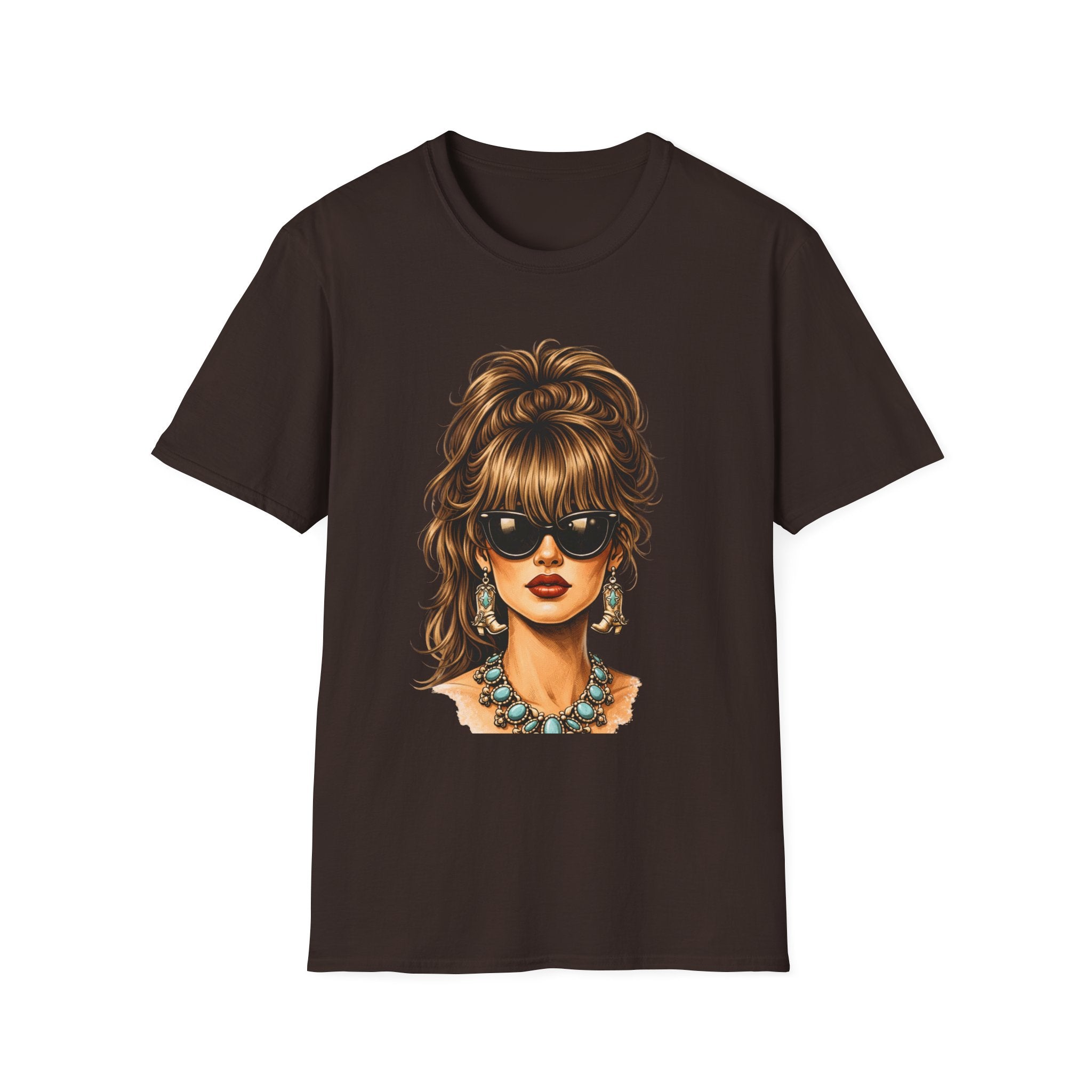 Vintage Glam Tee — Retro Woman with Sunglasses Graphic T-Shirt