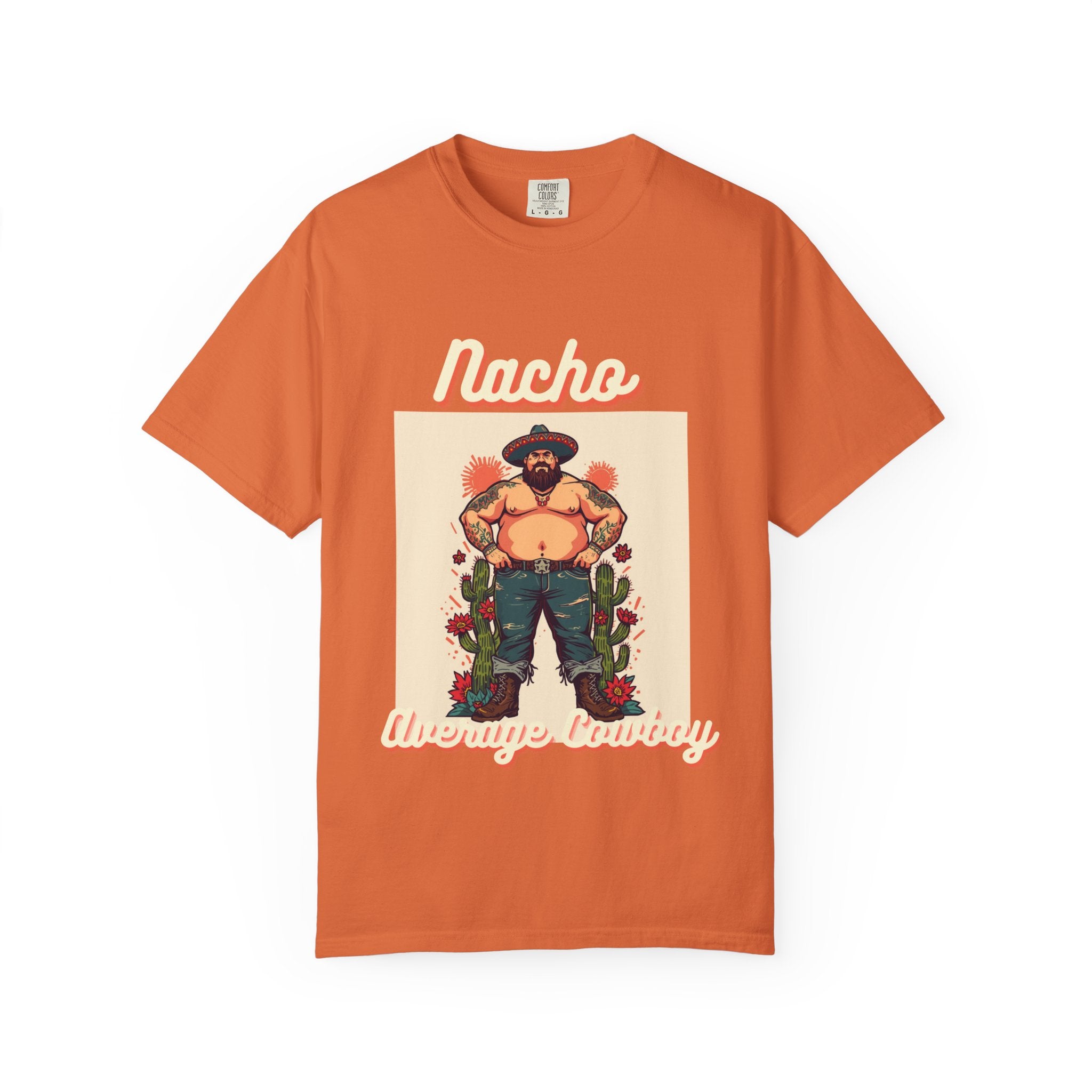 Graphic T-Shirt — 'Lucio the Orange Cowboy' Retro Western Illustration