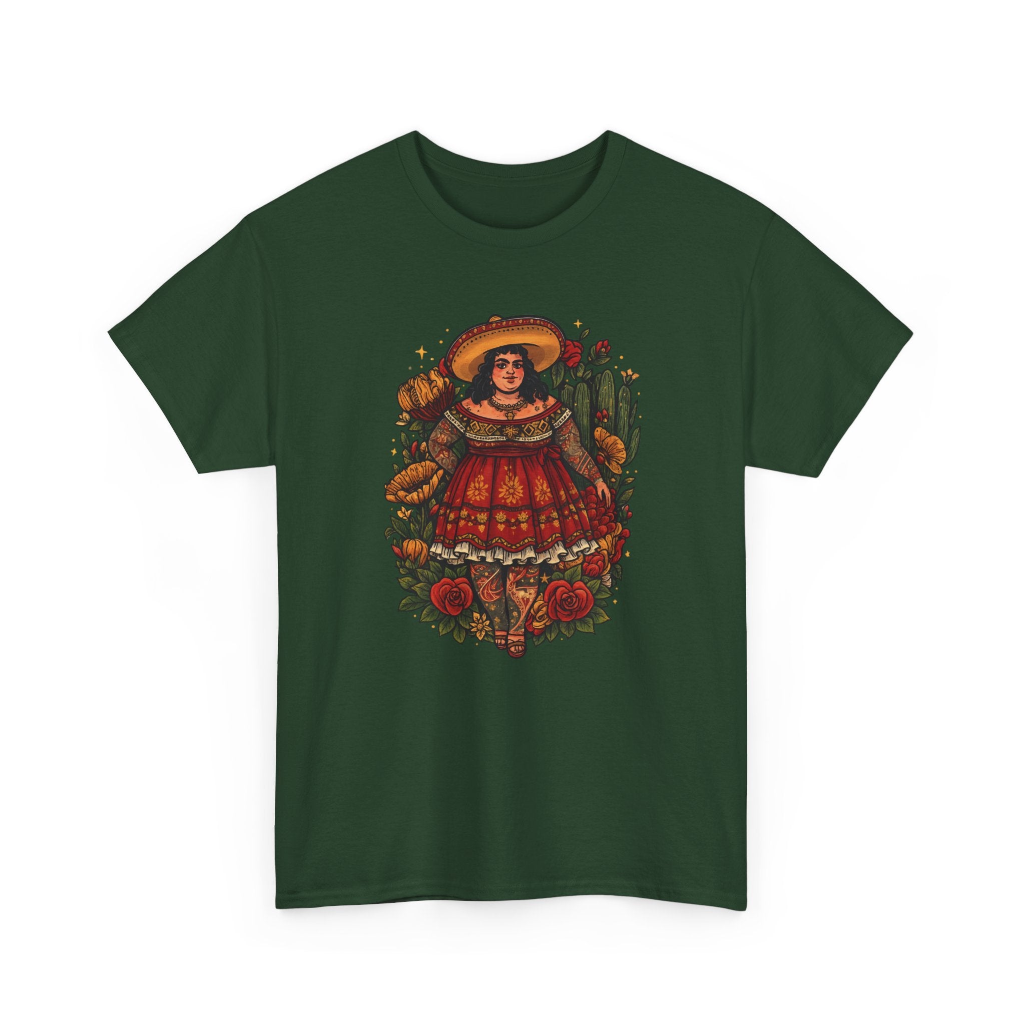 Doll-Inspired Floral Folk Art Tee