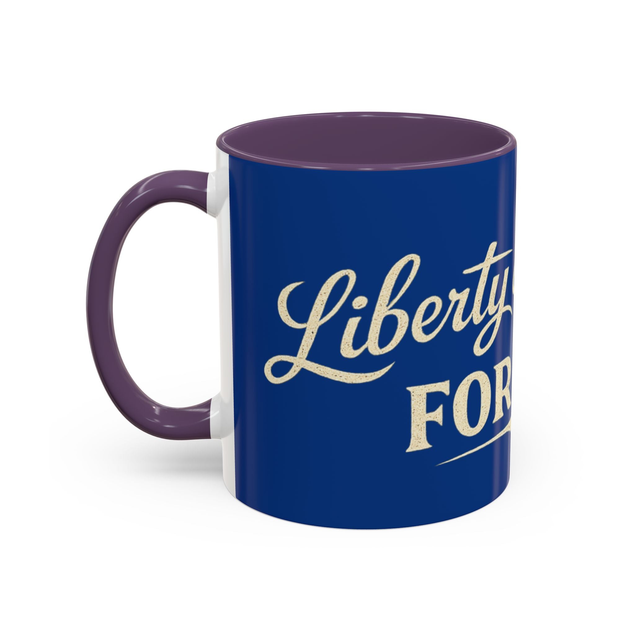 Liberty & Justice For All Accent Coffee Mug — Patriotic 11/15oz Tea Cup