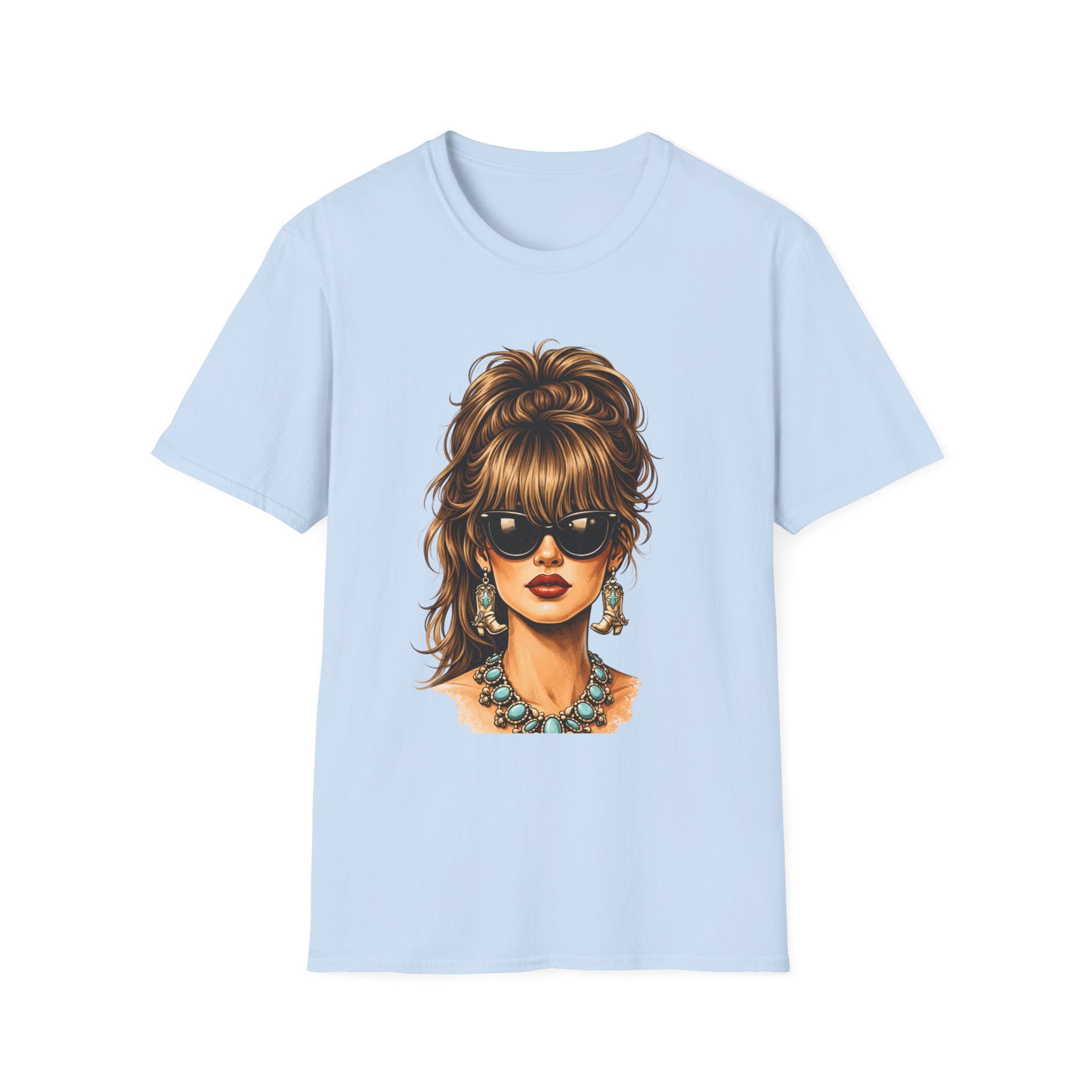 Vintage Glam Tee — Retro Woman with Sunglasses Graphic T-Shirt