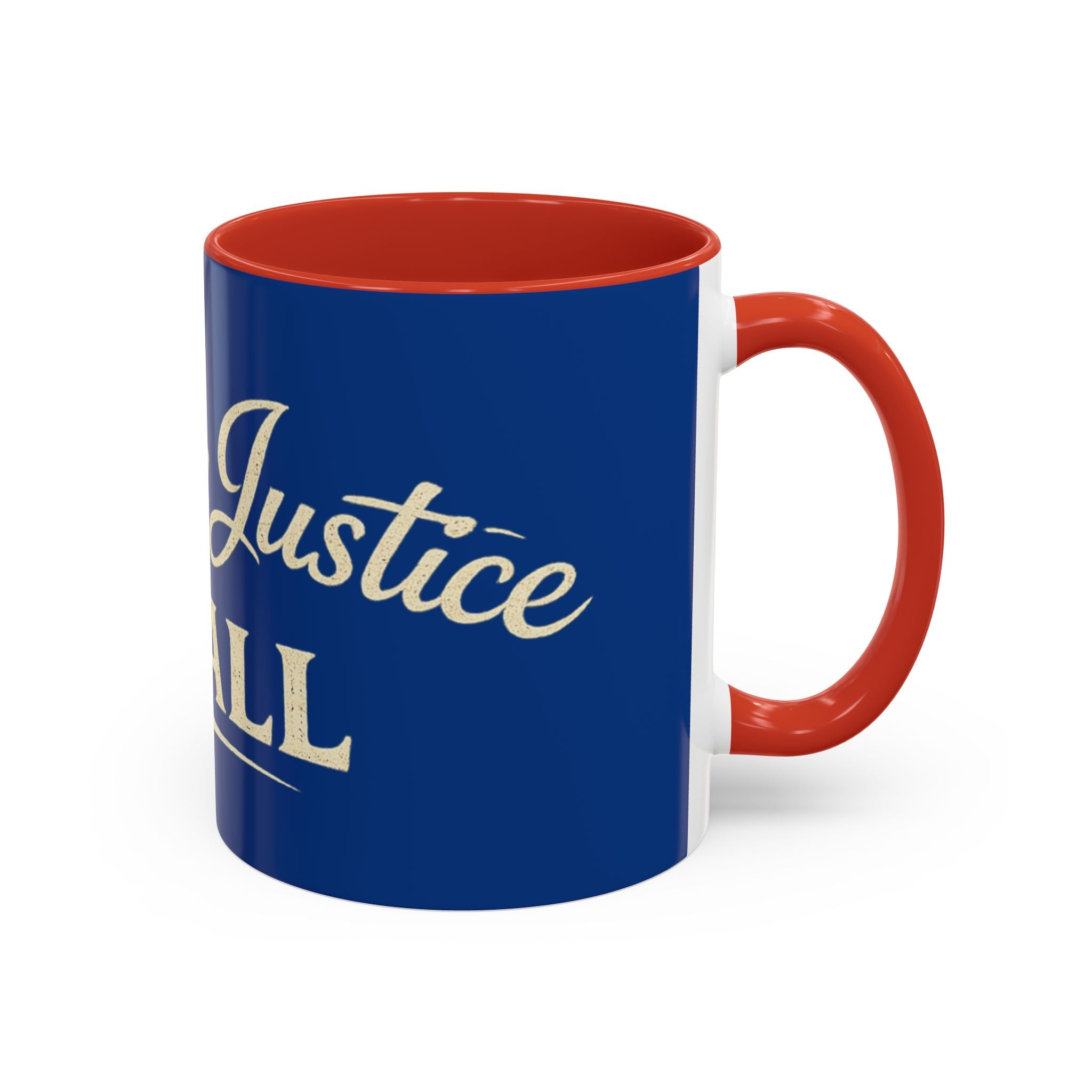 Liberty & Justice For All Accent Coffee Mug — Patriotic 11/15oz Tea Cup