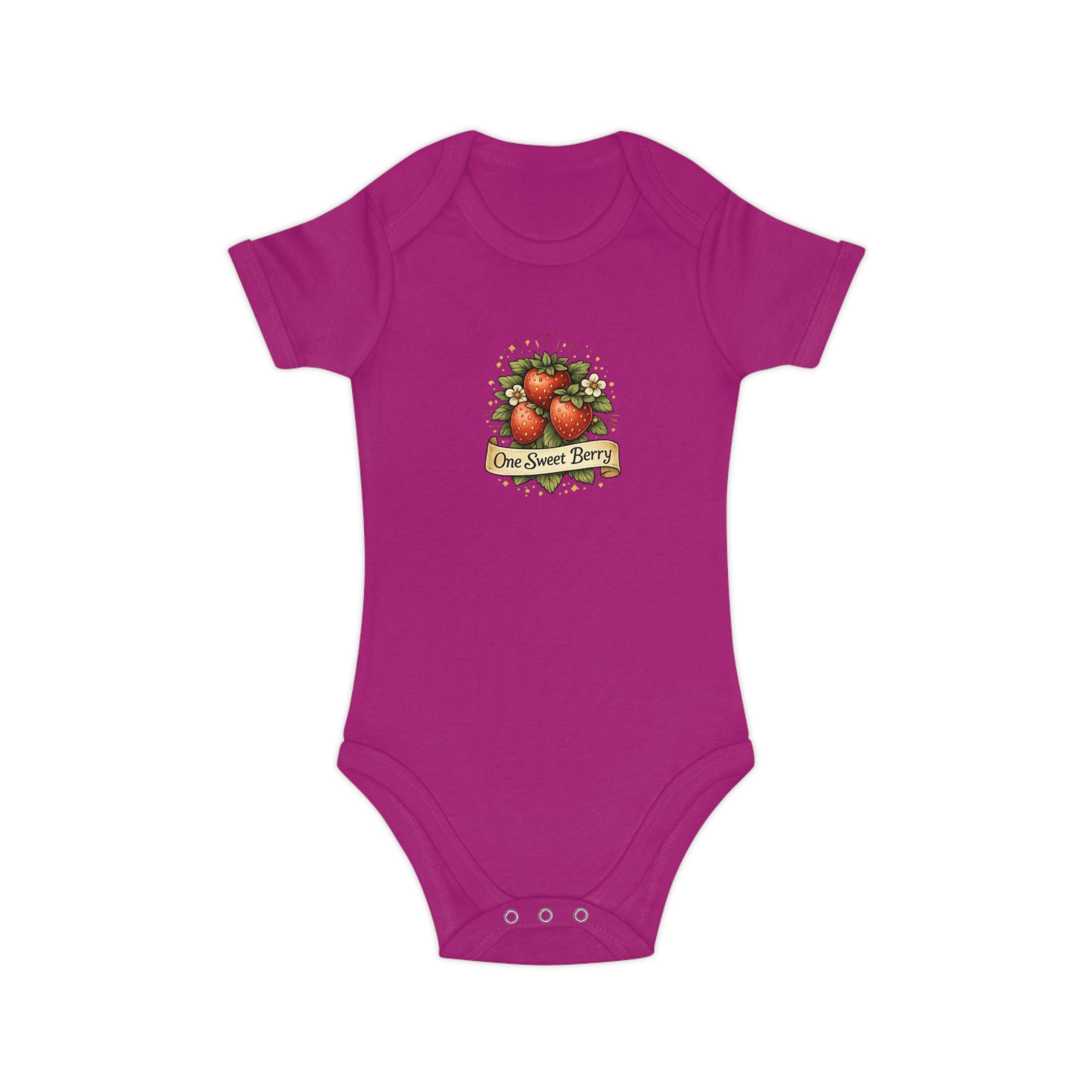 Baby Bodysuit - "One Sweet Berry" Strawberry Graphic Infant Onesie